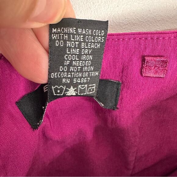 Vintage Express Stretch Strapless Fuchsia Sheath Mini Cocktail Dress Sz 13/14 - Picture 4 of 9